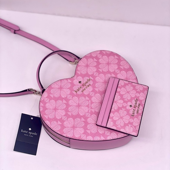Kate Spade Love Shack Spade Flower Heart Crossbody and Small Wallet Card Holder - Picture 4 of 16